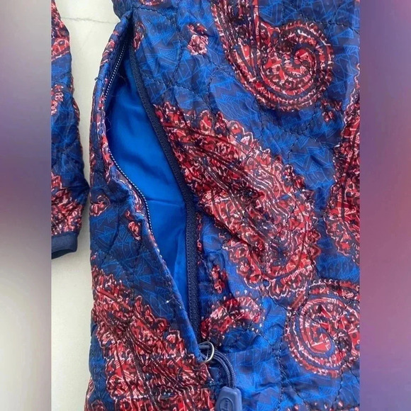 Lands End Women’s Quilted‎ Zip Up Paisley Long Sleeve Spring Jacket EUC Size XLP - Picture 7 of 8